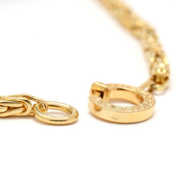 Vintage 3.3 cttw 18k Diamond Necklace On Byzantine Chain - Picture 5 of 6